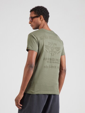 ALPHA INDUSTRIES T-Shirt 'Air Force Pilot' in Grün: Vorderseite