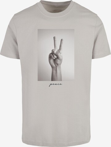 MT Men Shirt 'Peace Sign' in Grey: front