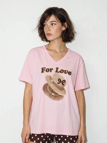 Maglietta 'T-Shirts' di Bianco Lucci in rosa: frontale