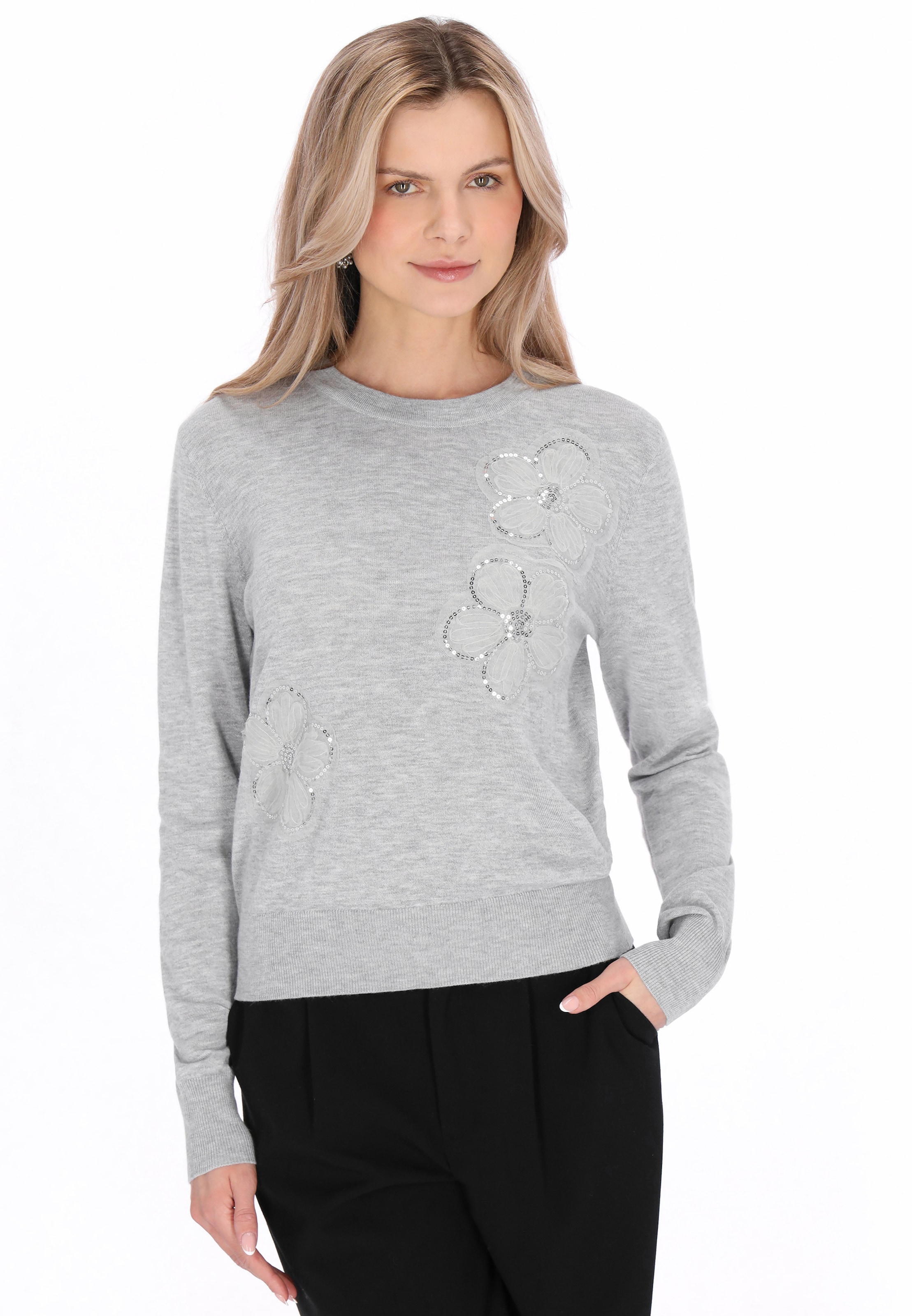 usha BLACK LABEL - Jersey 'Casual' en gris: frente