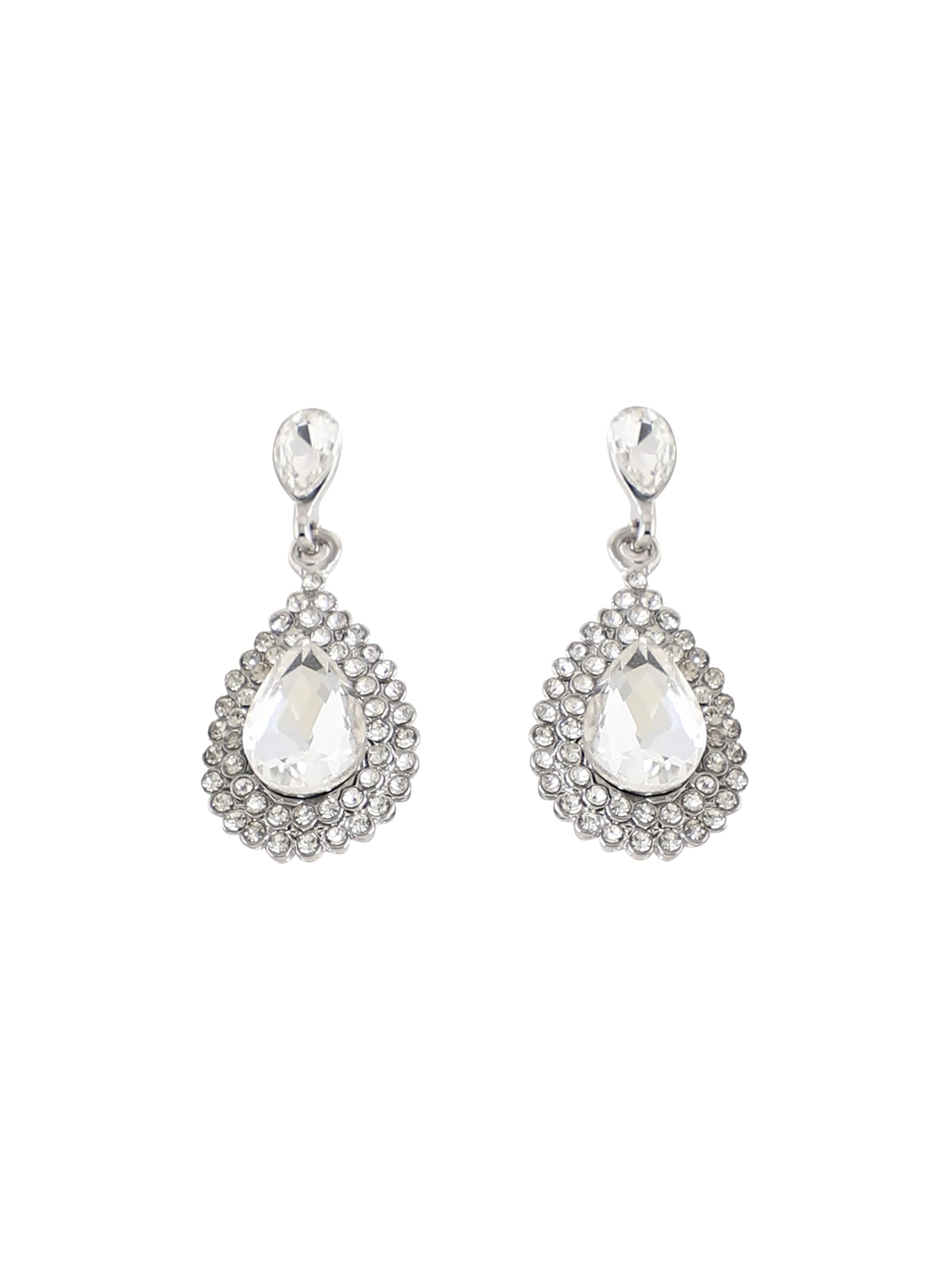 Boucles d'oreilles 'Saziya' SOHI en argent : devant