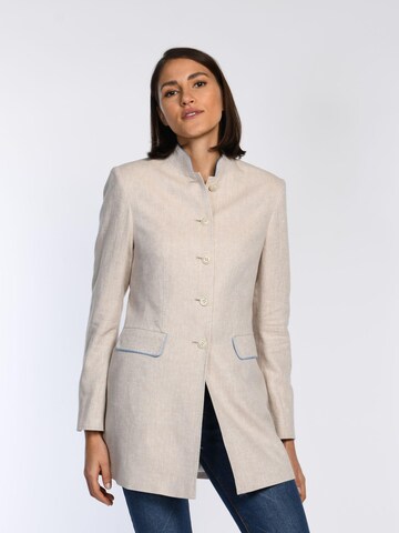 White Label by RoFa Blazer 'Figurnaher Gehrock aus Leinen' in Beige: front