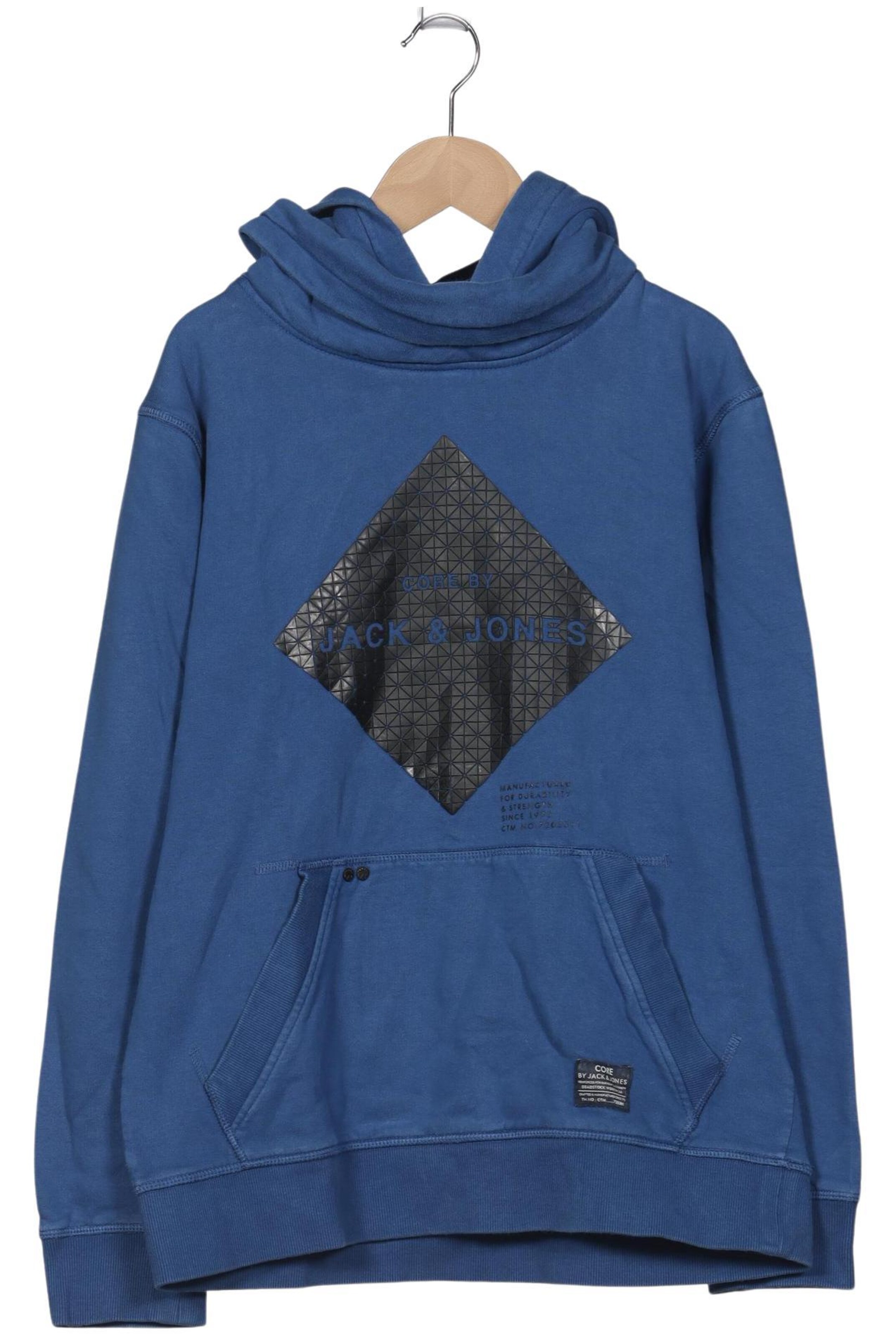 JACK & JONES Sweatshirt & Zip-Up Hoodie in L in Blue: front
