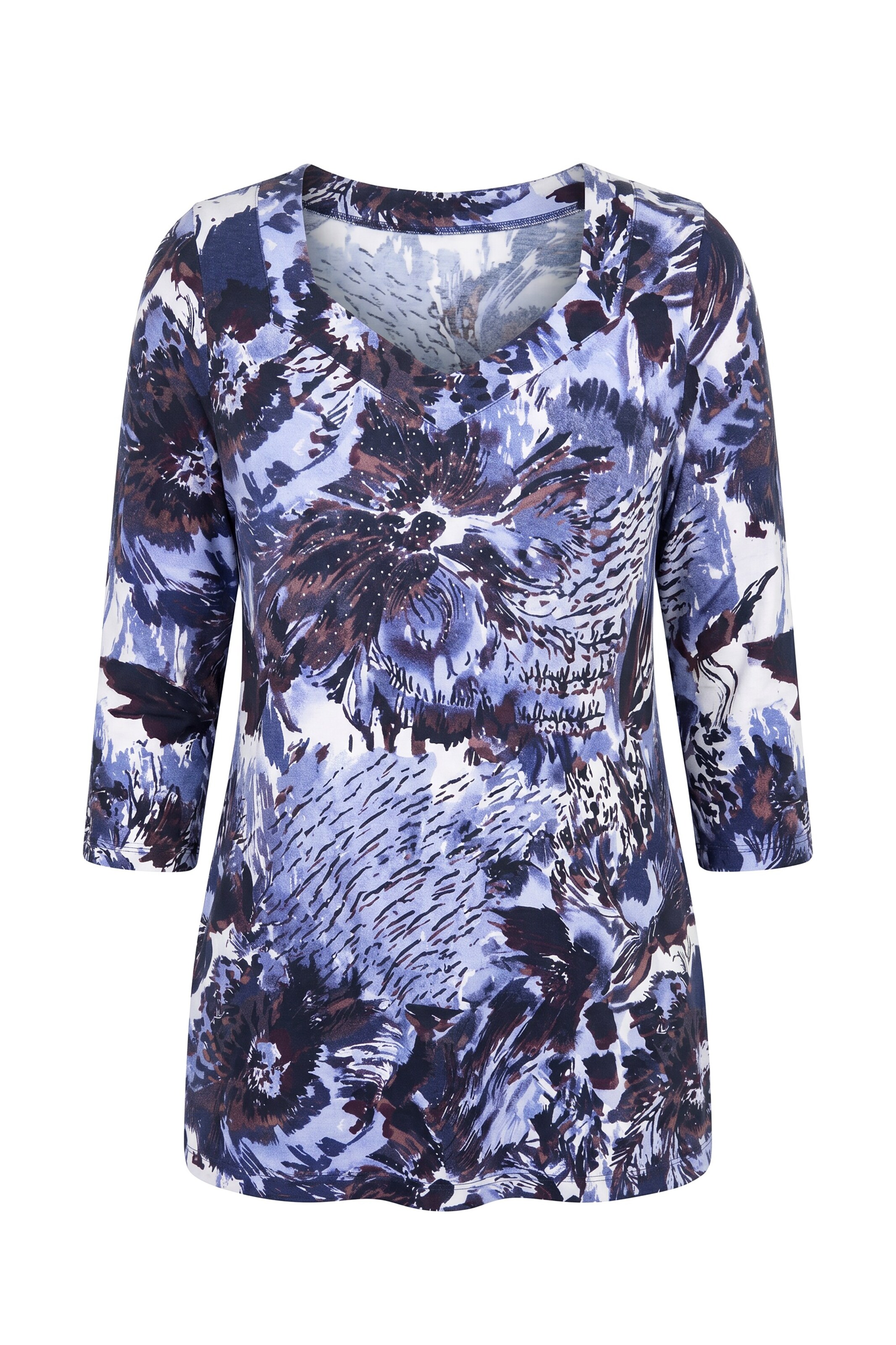 Ulla Popken Shirt in Blau: Vorderseite