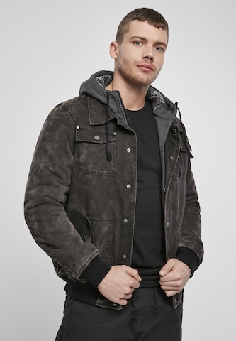Brandit Between-season jacket in Black: front