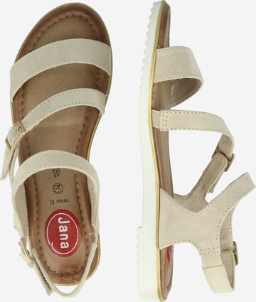 JANA Sandalen met riem in Beige