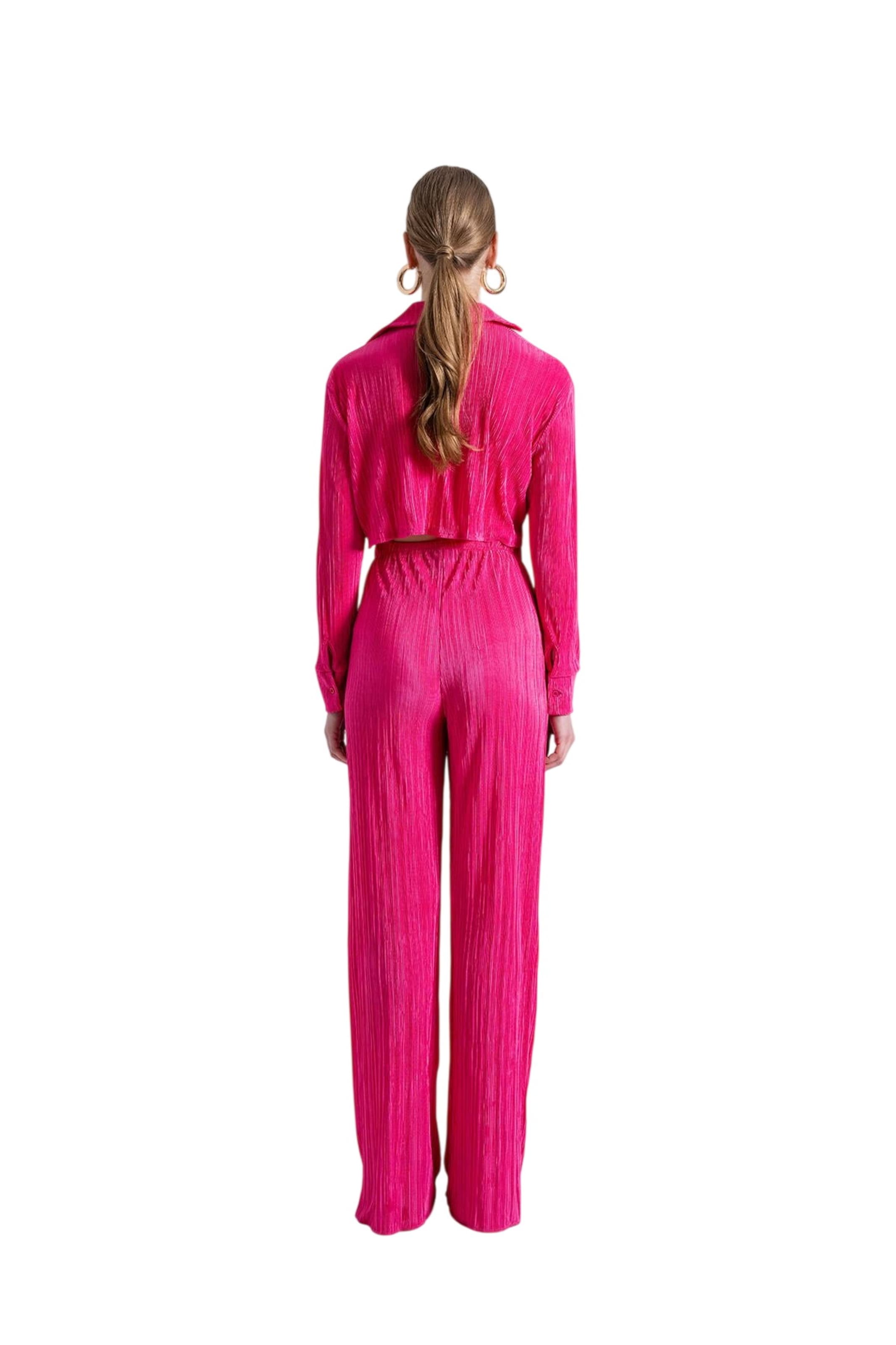 HOLLY LOLLY Zvonové kalhoty Kalhoty – pink