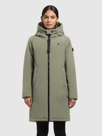 khujo Between-seasons coat 'YAAK4' in Green: front