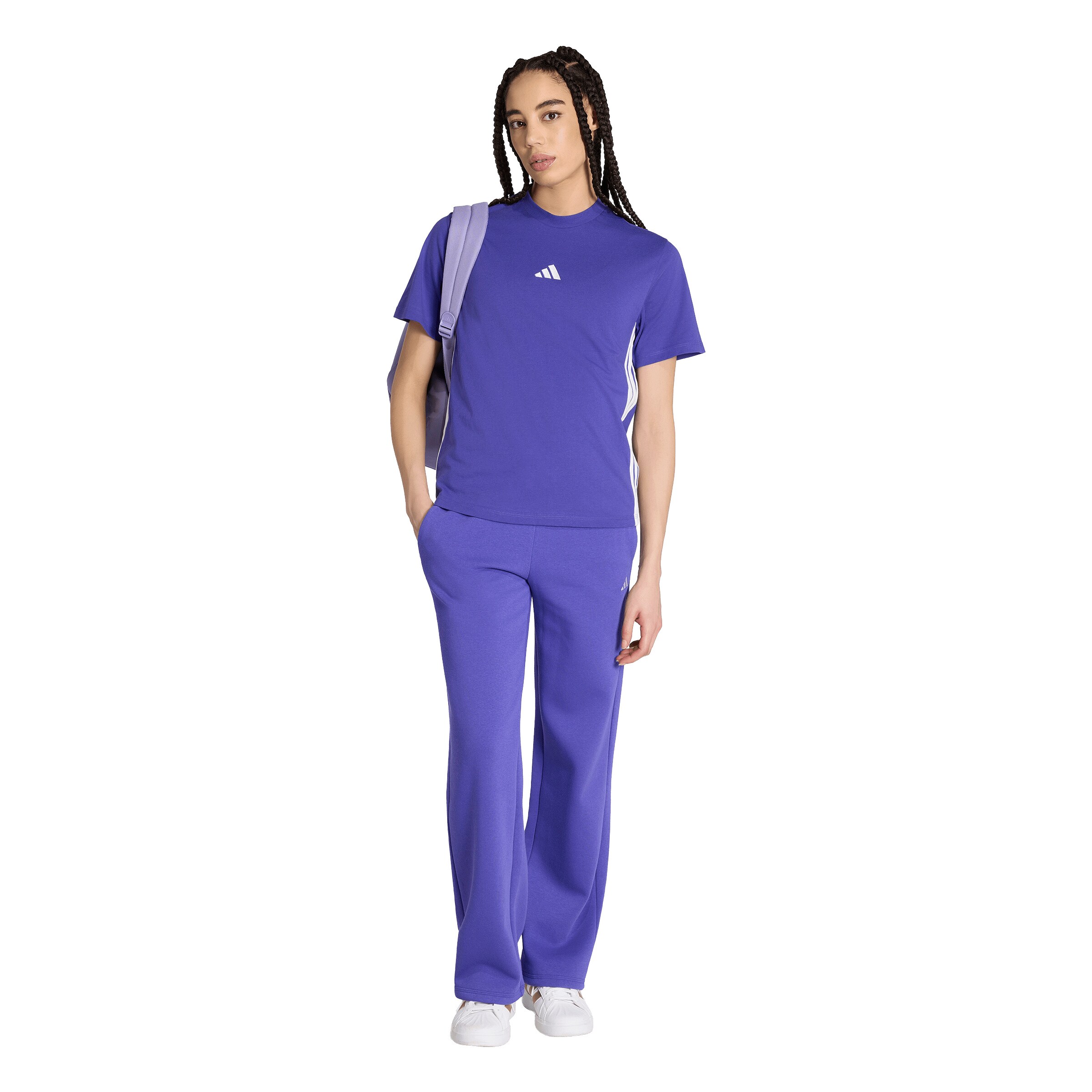 ADIDAS SPORTSWEAR Wide leg Παντελόνι φόρμας 'Essentials' σε λιλά