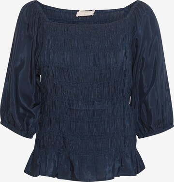 Cream Blouse 'Almas' in Blauw: voorkant