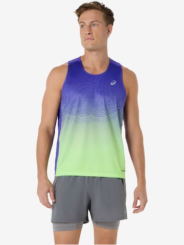 ASICS Shirt 'ASICS Road Fade Singlet' in Blauw: voorkant