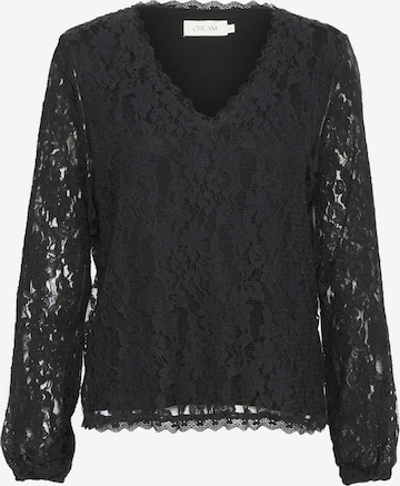 Cream Bluse 'Kit' i sort: forside