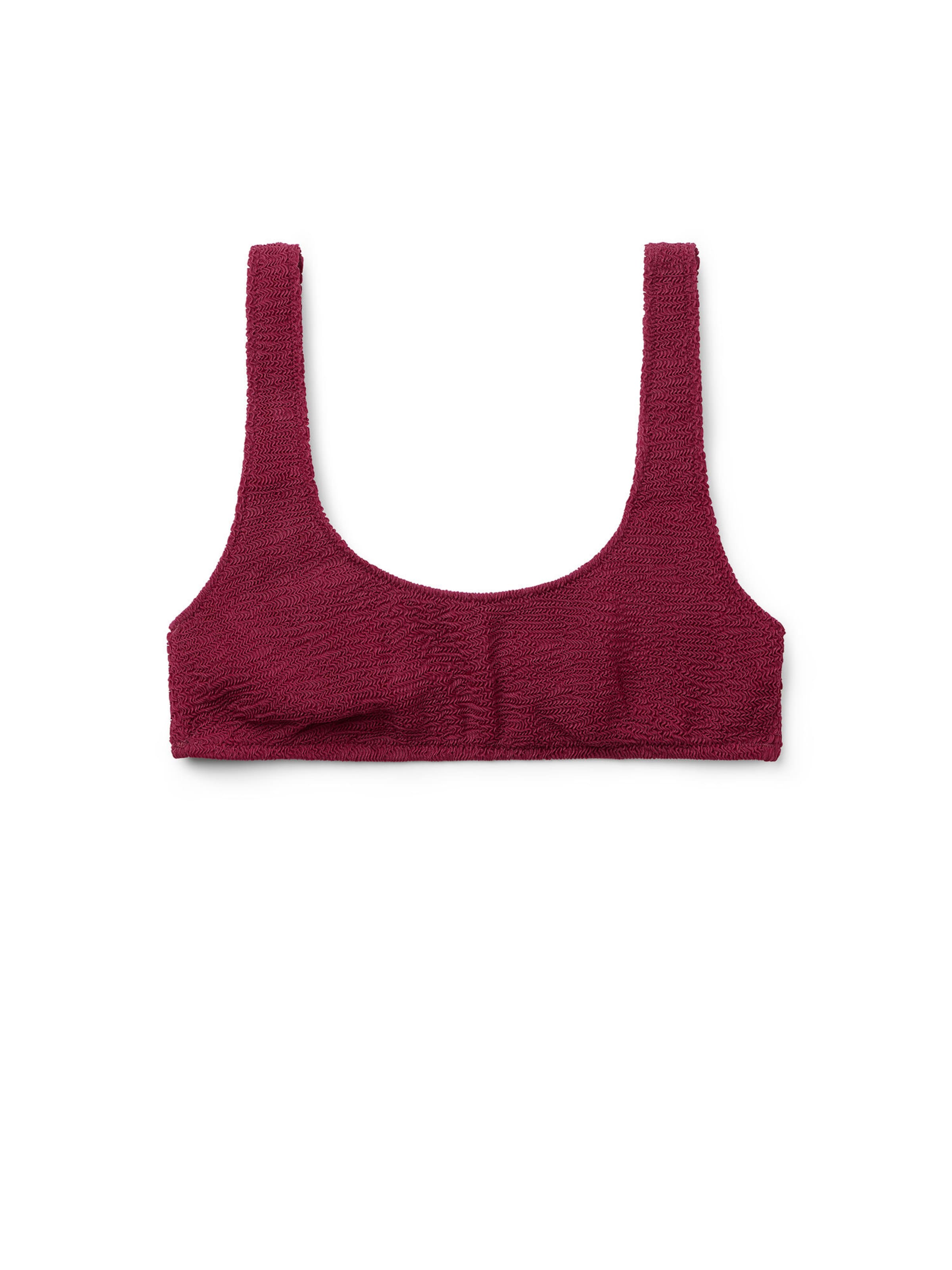 CALZEDONIA Bustier Bikinitop 'CRINKLE WAVES' in Rot: Vorderseite