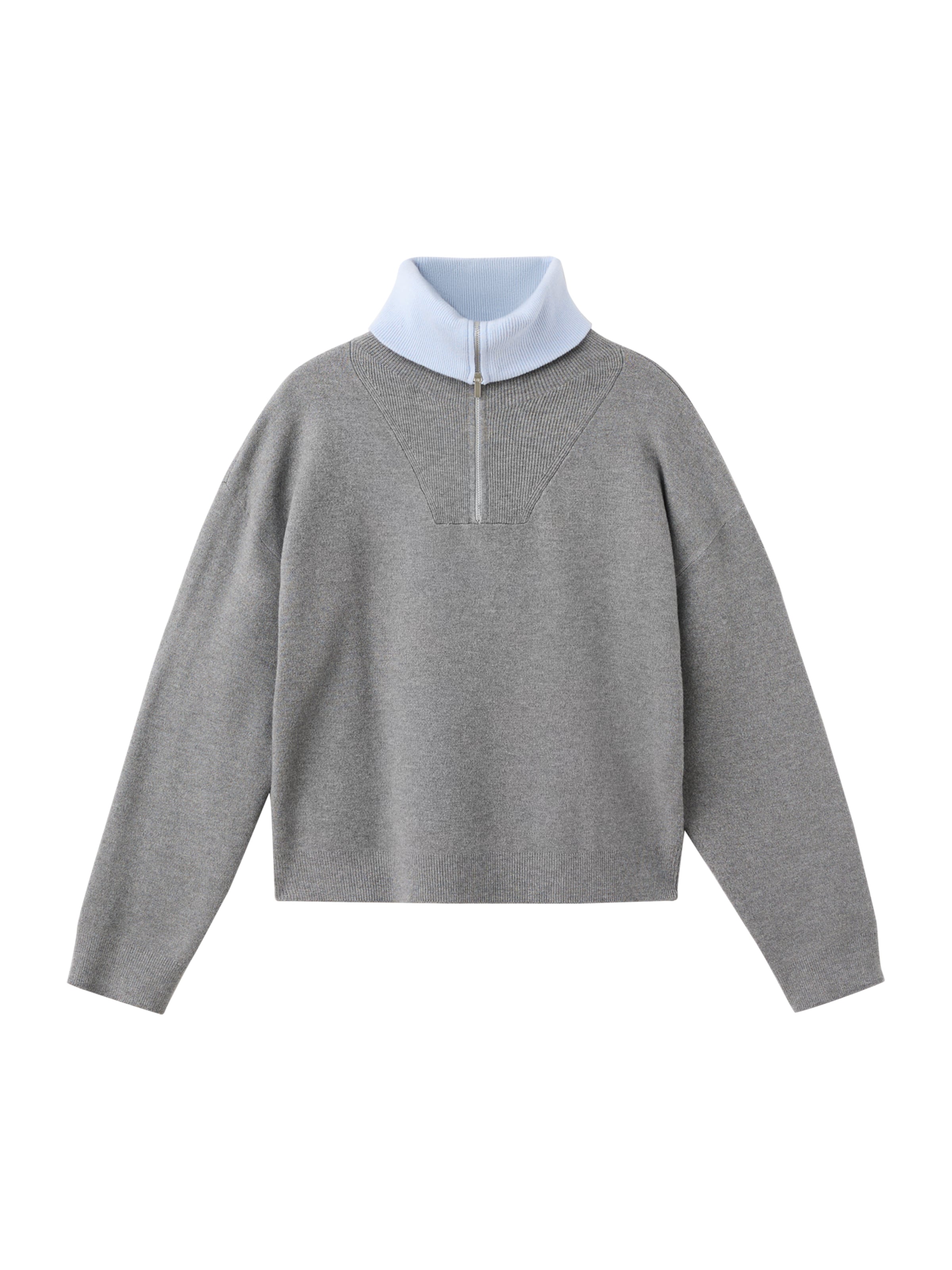 MANGO Pullover 'LATONIS' in Grau: Vorderseite