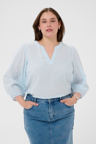 KAFFE CURVE Bluse 'KCpenelopia' i blå: forside
