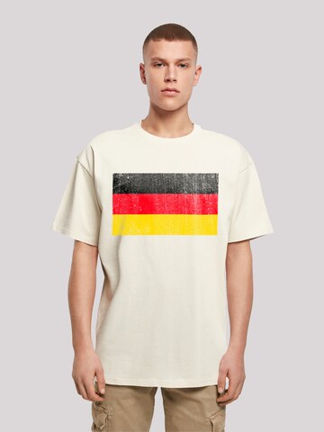 F4NT4STIC Shirt 'Germany Deutschland Flagge distressed' in Beige: voorkant