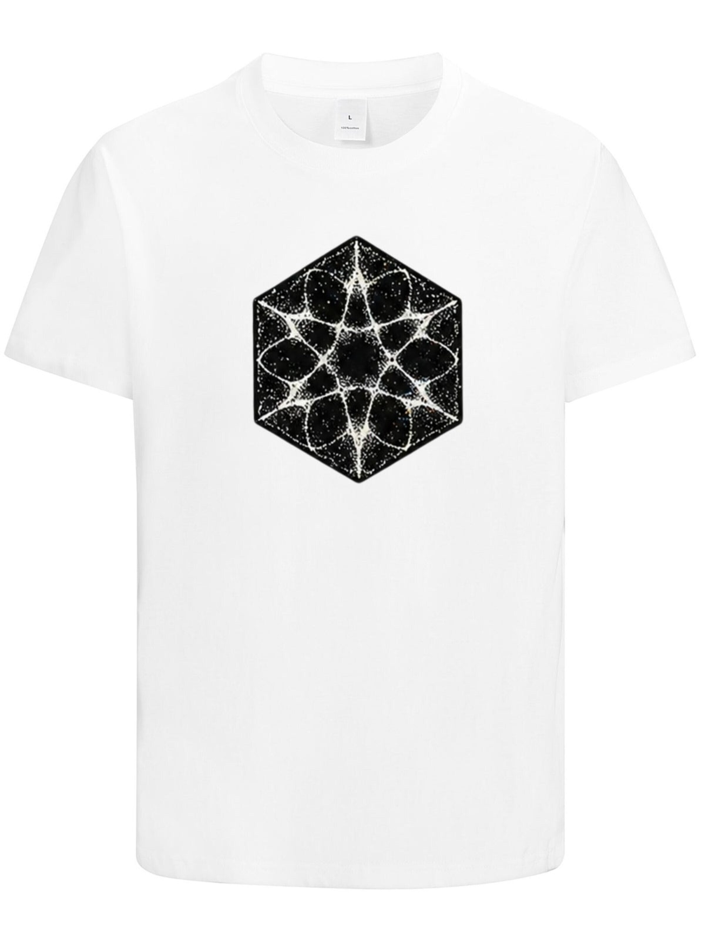 HUSKSWARE Shirt 'Herren T-Shirt mit abstraktem Grafikprint' in White: front