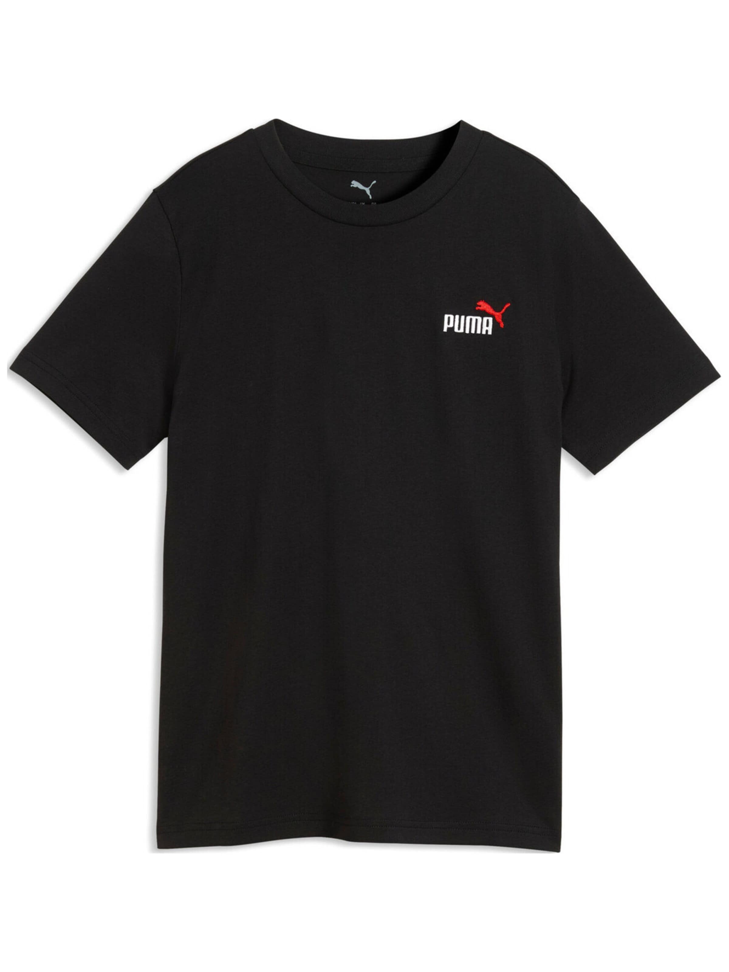 Maglietta 'Puma Ess 2 Color Small No. 1 Logo Tee B' di PUMA in nero: frontale