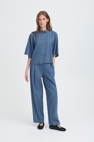 ICHI Blouse 'AURORA' in Blue
