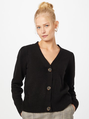 VILA Knit Cardigan 'Eshy' in Black: front