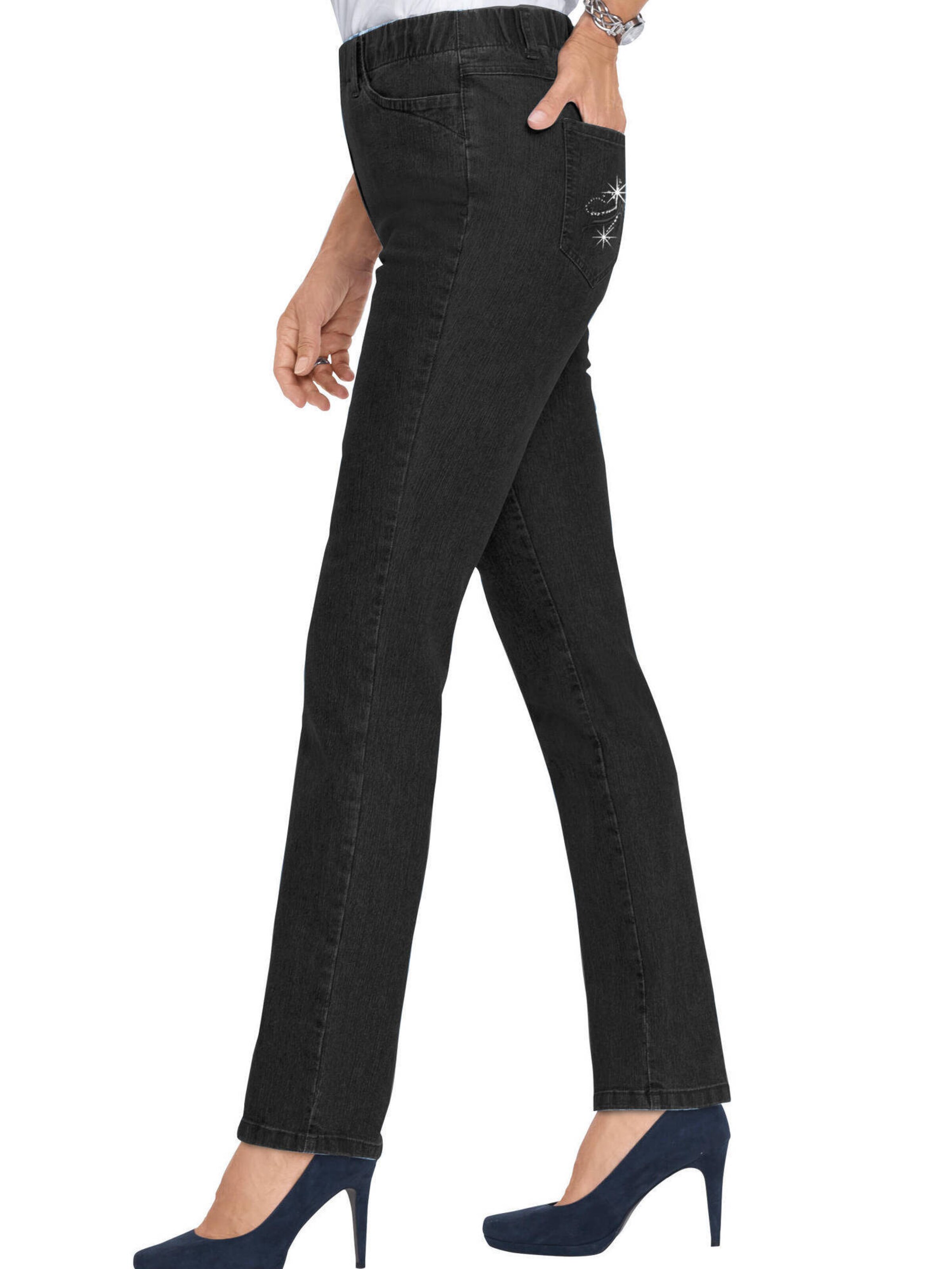 Goldner Regular Jeans 'LOUISA' in Black