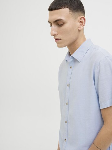 JACK & JONES Regular fit Button Up Shirt 'JJESummer' in Blue