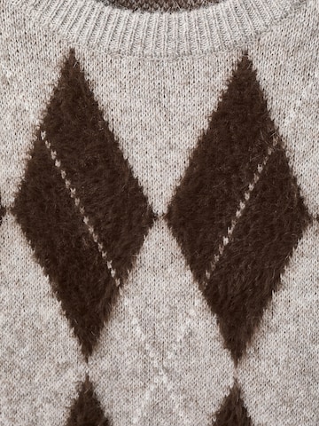 MANGO Pullover 'ROMBETE' in Grau