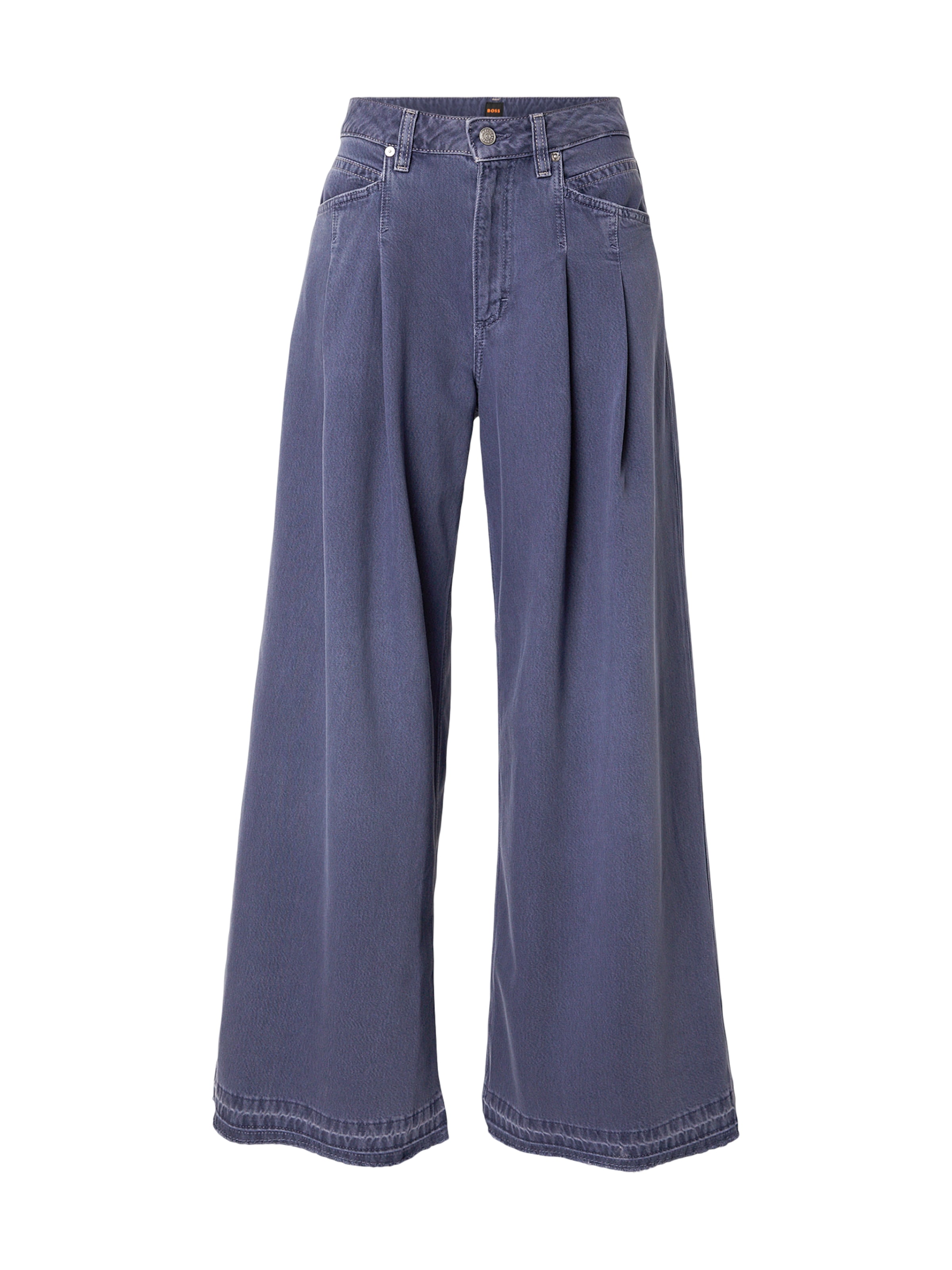 BOSS Wide leg Jeans 'SLOUCHY' in Grijs: voorkant