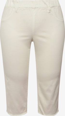 Pantalon Ulla Popken en blanc : devant