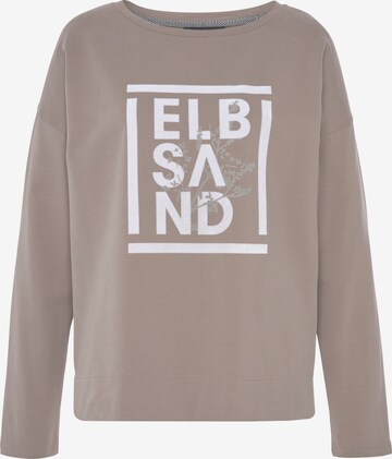 Elbsand Sweatshirt in Beige: voorkant