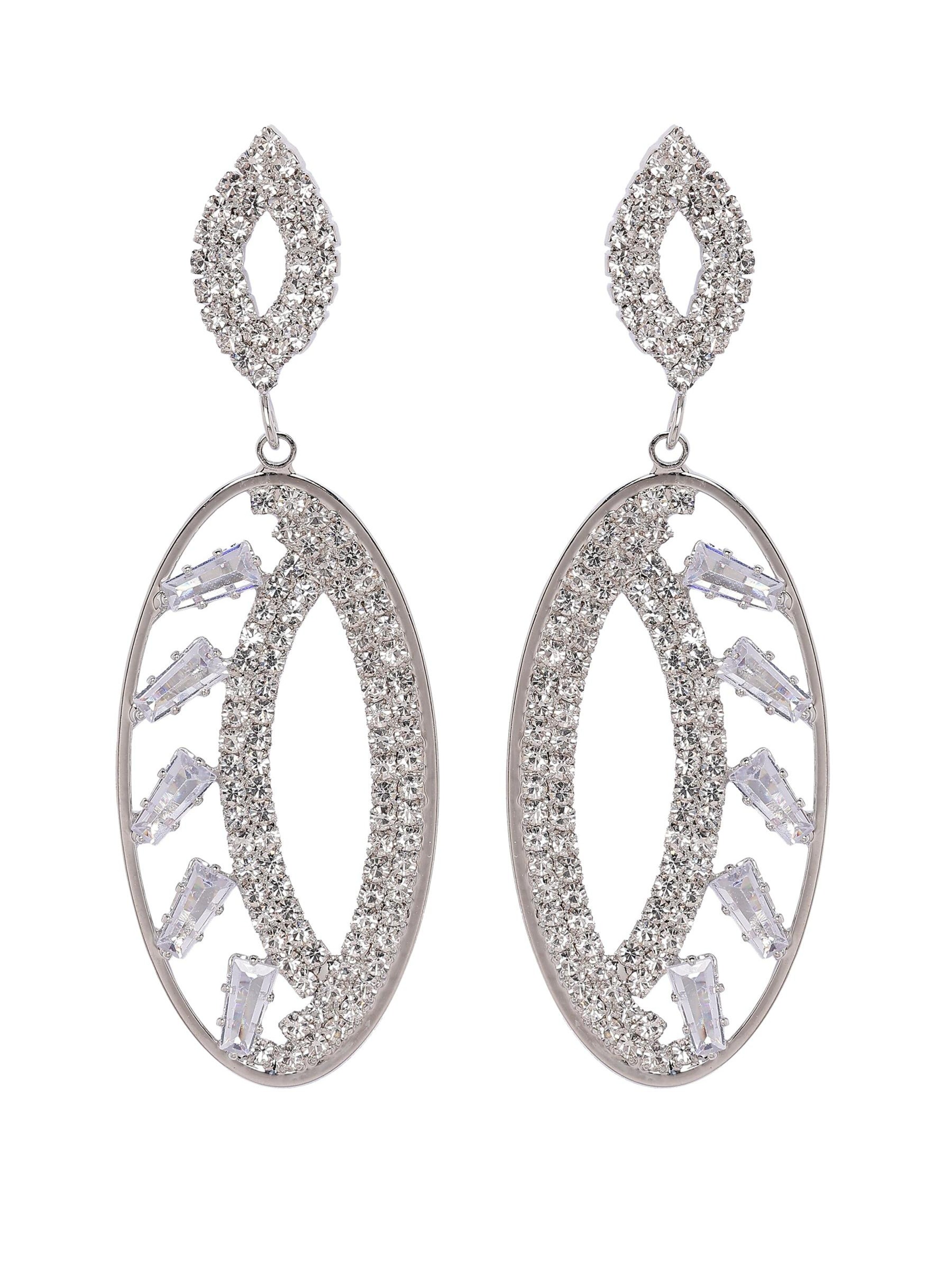 AVANT-GARDE PARIS Oorbellen 'Bianca' in Zilver: voorkant