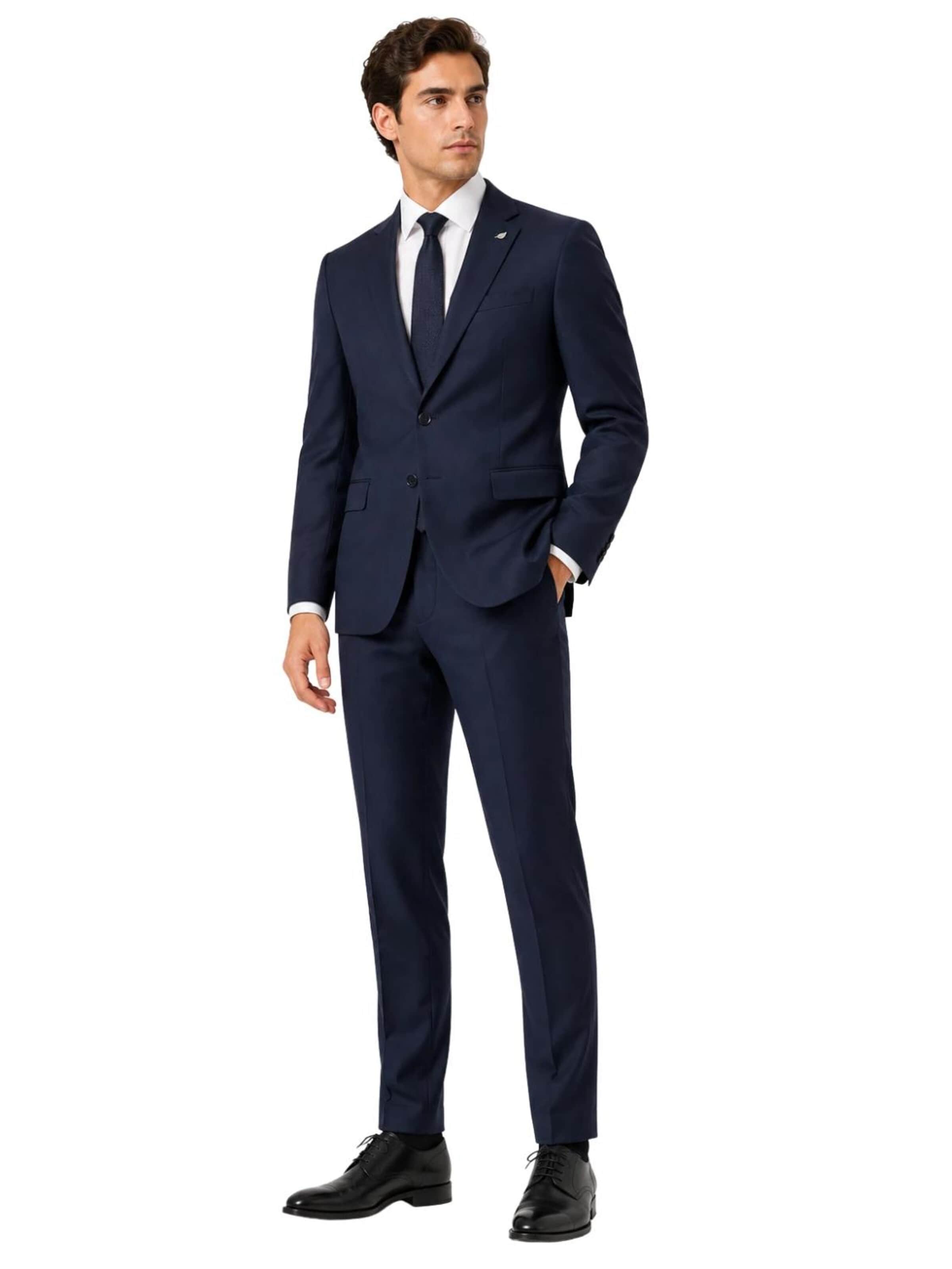 Guild Slim fit Suit 'Extra Slim fit Business Anzug' in Blue: front