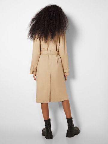 Bershka Between-Seasons Coat in Beige