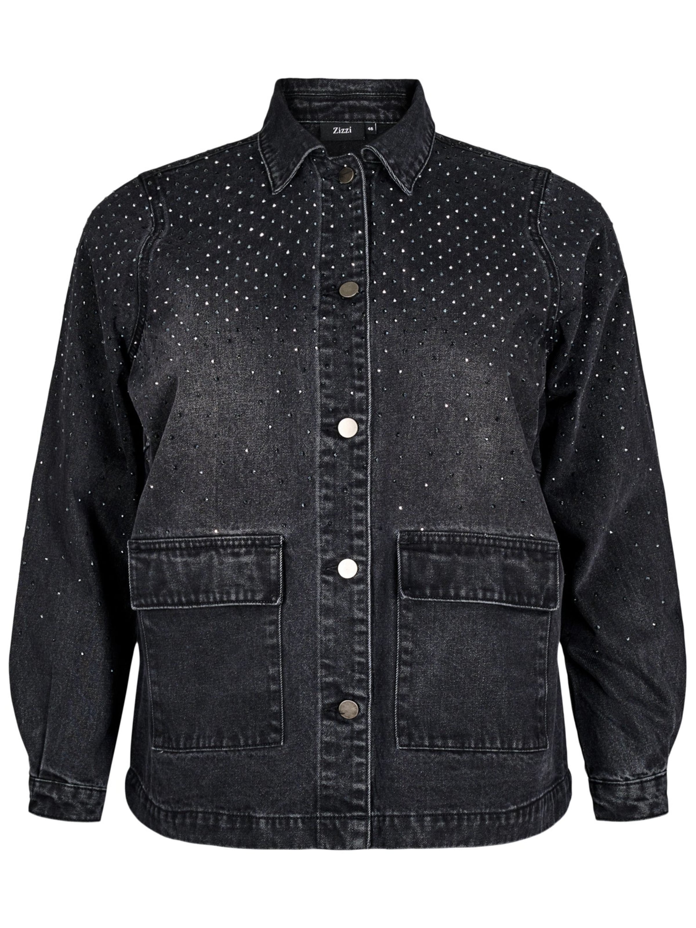 Zizzi Φθινοπωρινό και ανοιξιάτικο μπουφάν 'JMAVIA' σε γκρι: μπροστά