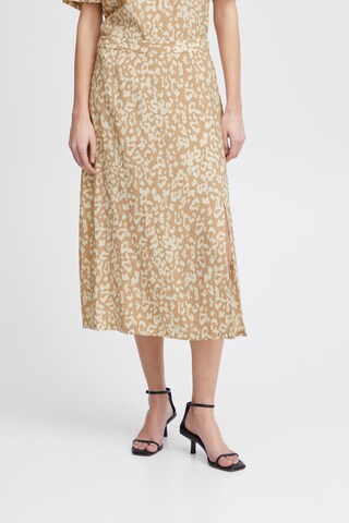 ICHI - Falda 'TAMIKO' en beige: frente