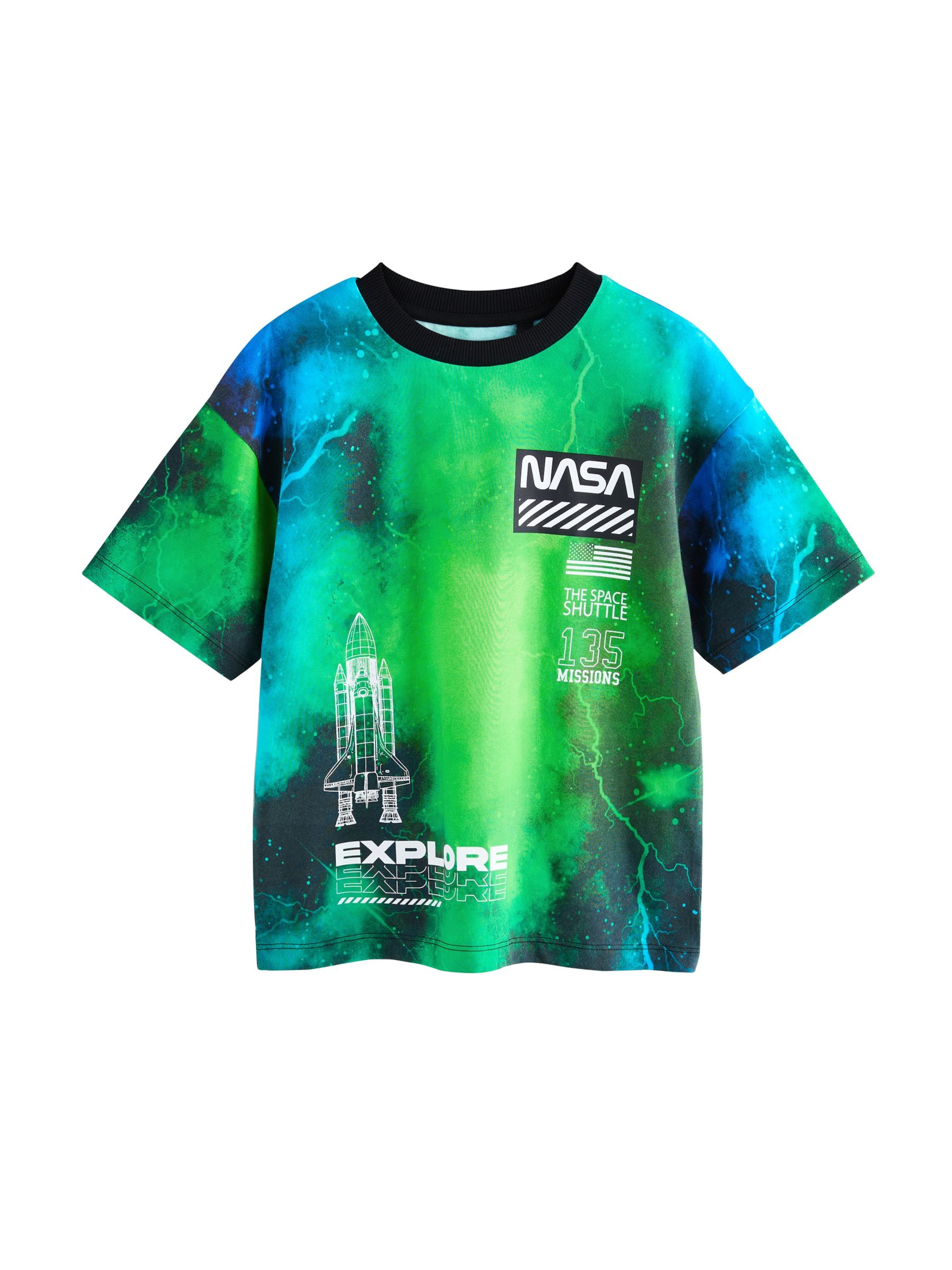 Next - Camiseta 'Nasa' en verde: frente