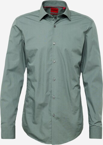 HUGO Button Up Shirt 'Jenno' in Green: front