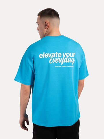 Smilodox T-Shirt Oversize Backprint Tamio in Blau