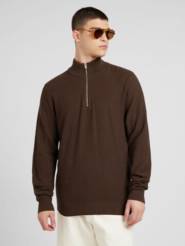 Casual Friday Sweater 'KARL' in Brown: front