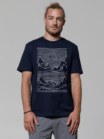 T-Shirt Watapparel en bleu : devant
