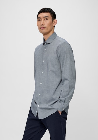 s.Oliver Regular fit Button Up Shirt in Blue: front