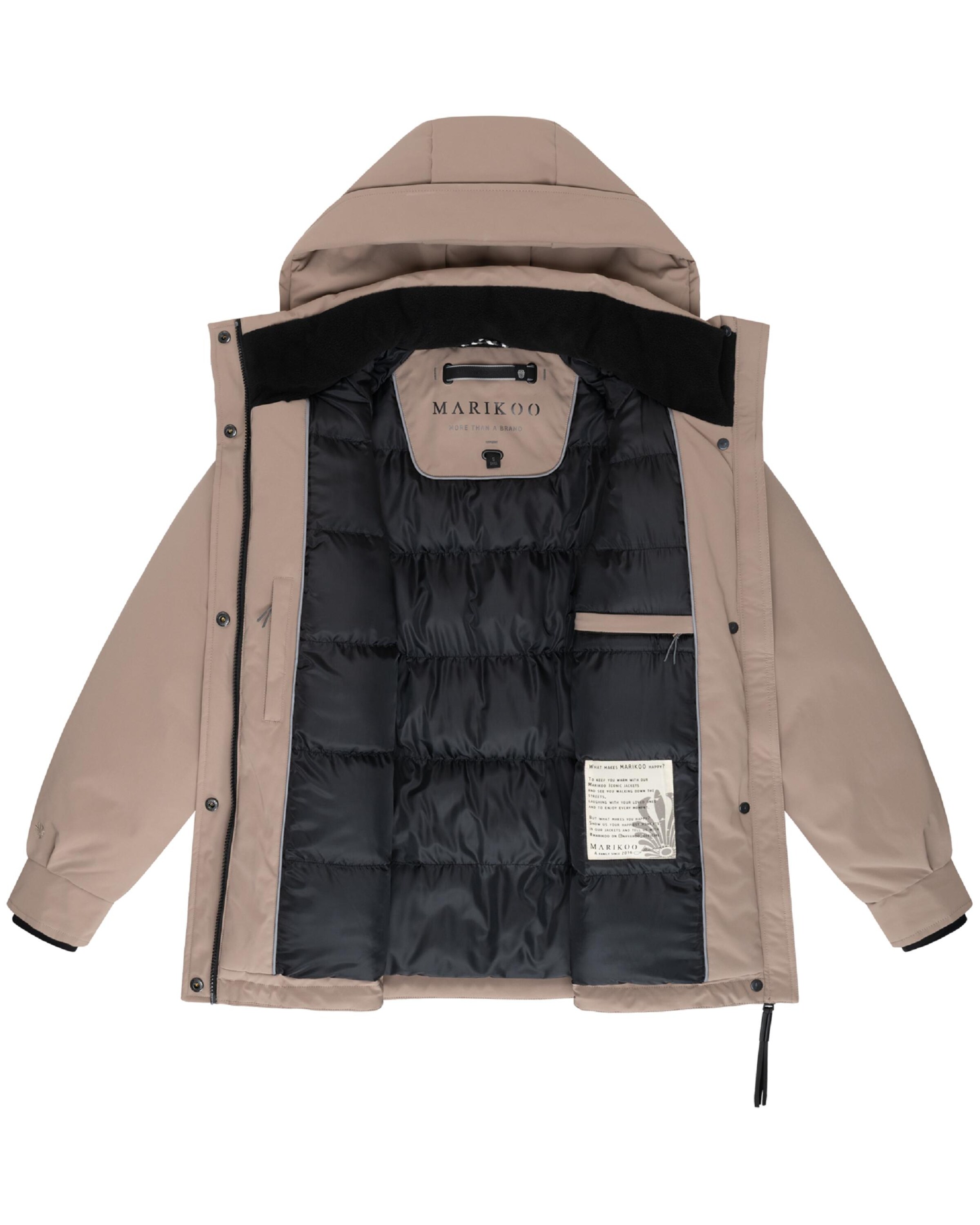 MARIKOO Pitkä talvitakki 'Shigaraa XVI' värissä beige