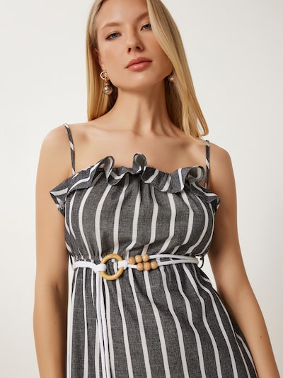 Happiness İstanbul Vestido em 36 em antracite / branco, Vista do artigo