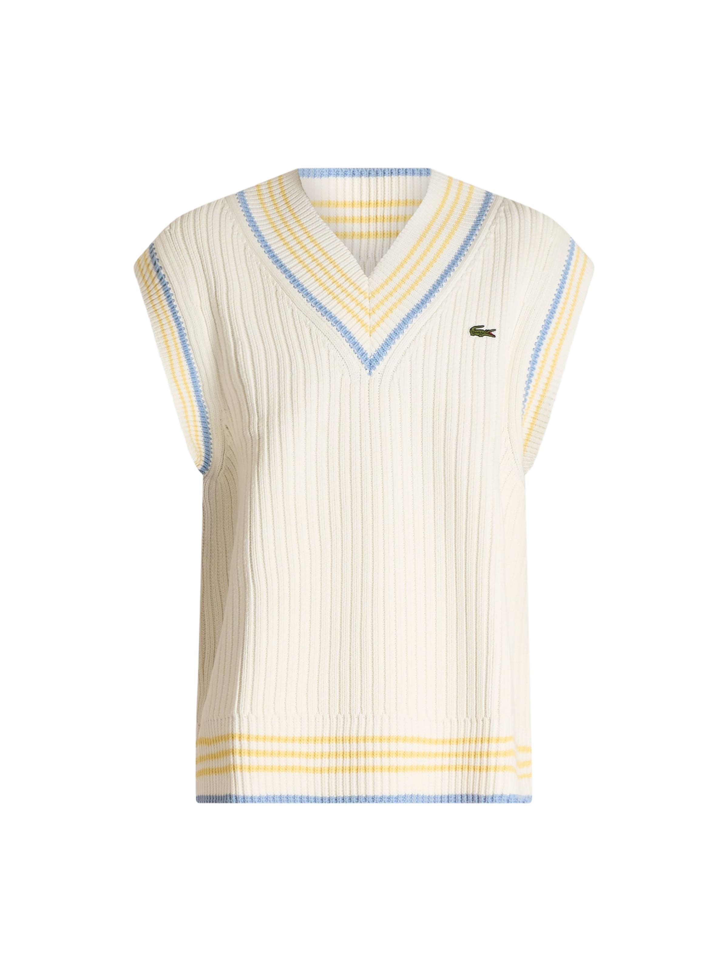 LACOSTE Cardigan en M en bleu / jaune / blanc, Vue avec produit