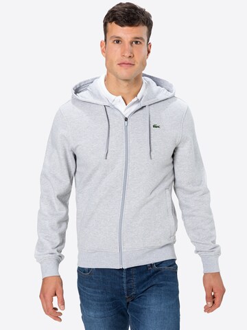 LACOSTE Regular Fit Sweatjacke in Grau: predná strana