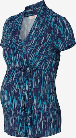 Esprit Maternity Blouse in Blue: front