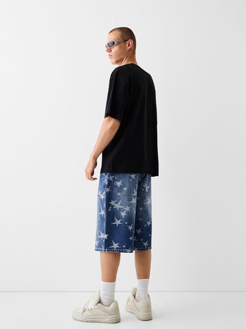 Bershka Loosefit Shorts in Blau