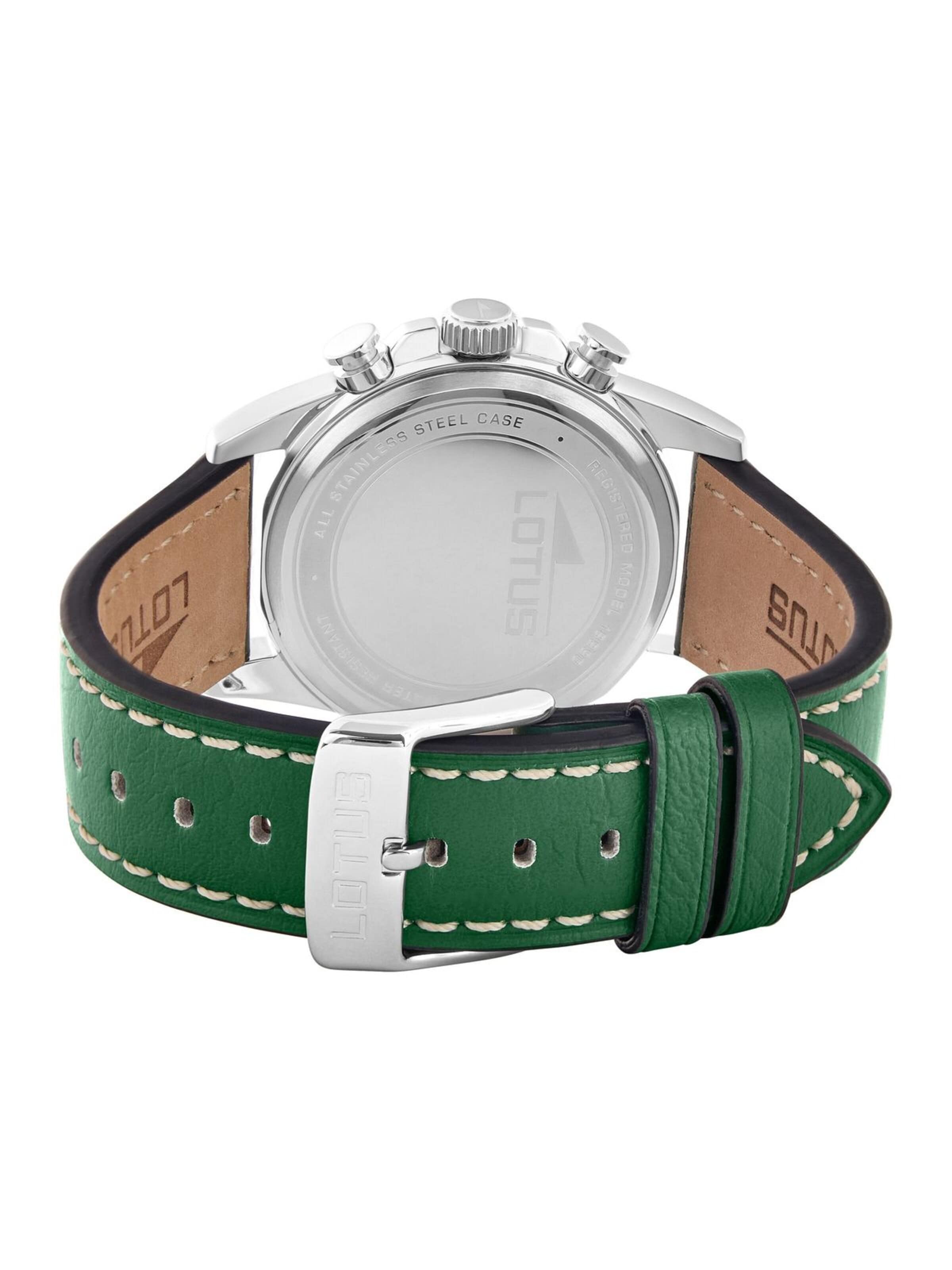 Lotus Analoog horloge in Groen