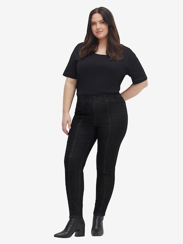 SHEEGO Skinny Jeggings in Schwarz