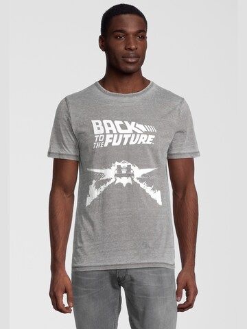 T-Shirt 'Back to the Future Delorean' Recovered en gris : devant